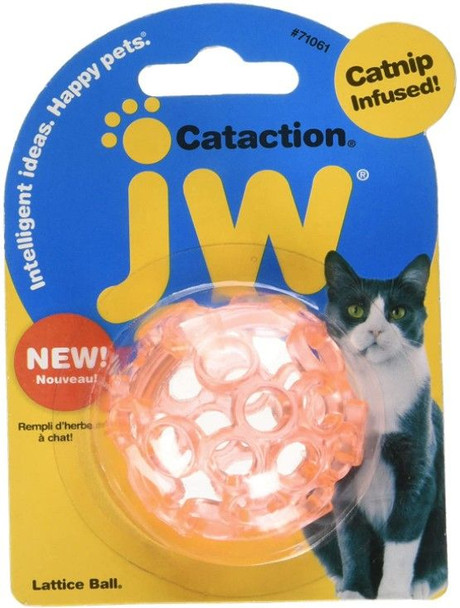 JW Pet Cataction Catnip Infused Lattice Ball Cat Toy  1 count