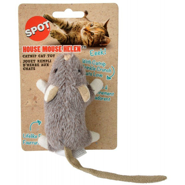 Spot House Mouse Helen Catnip Toy - Assorted Colors 1 Count (4 Long)