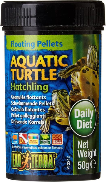 Exo Terra Floating Pellets Aquatic Turtle Hatchling Food 1.7 oz