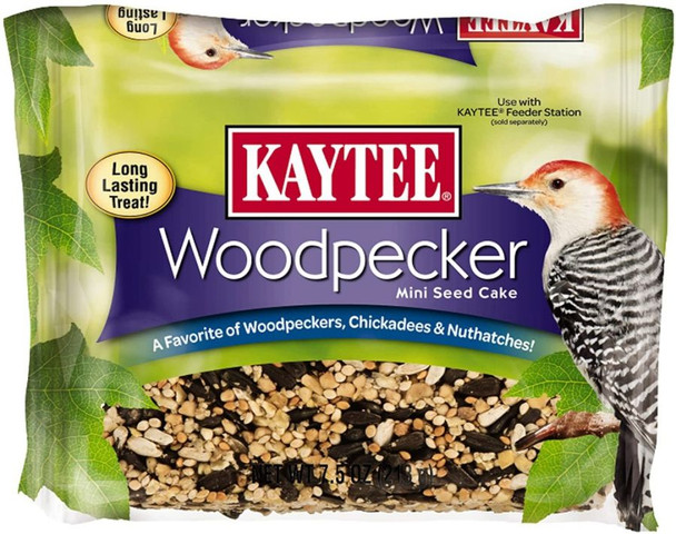 Kaytee Woodpecker Mini Honey Seed Cake For Energy Support  7.5 oz