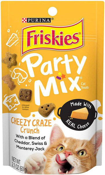 Friskies Party Mix Crunch Treats Cheezy Craze 2.1 oz