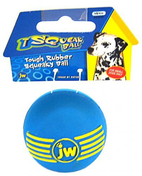 JW Pet iSqueak Ball - Rubber Dog Toy Small - 2 Diameter