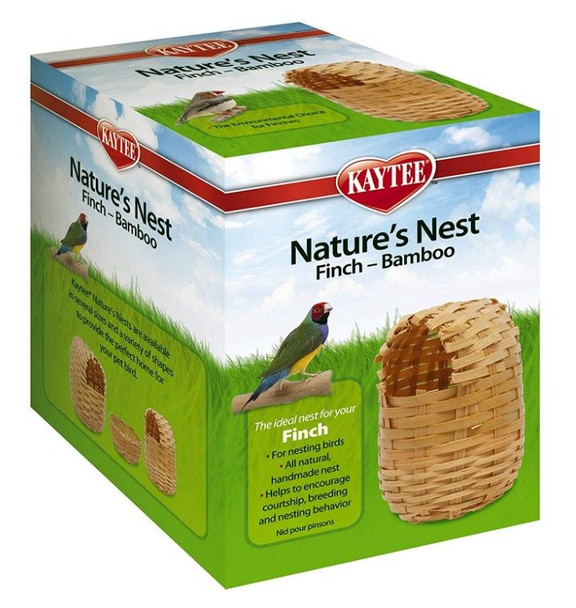 Kaytee Nature's Nest Bamboo Nest - Finch Regular - (3.75L x 3.75W x 4.5H)