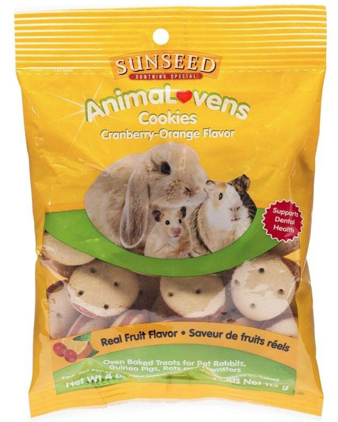Sunseed AnimaLovens Cranberry Orange Cookies for Small Animals 4 oz