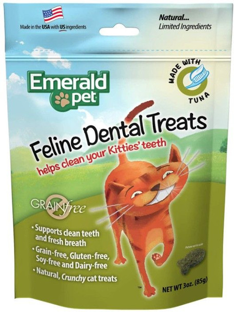 Emerald Pet Feline Dental Treats Tuna Flavor 3 oz