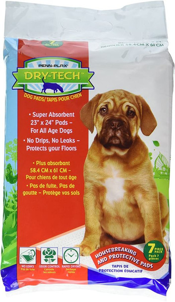 Penn Plax Dry-Tech Dog and Puppy Training Pads 23 x 24 7 count