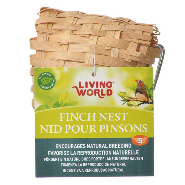 Living World Bamboo Finch Nest Small (3-7/8 Long x 3-7/8 Wide)