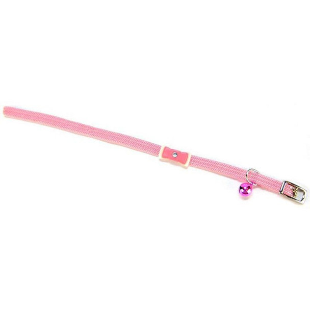 Li'l Pals Collar With Bow - Pink 6-8 Long x 5/16 Wide