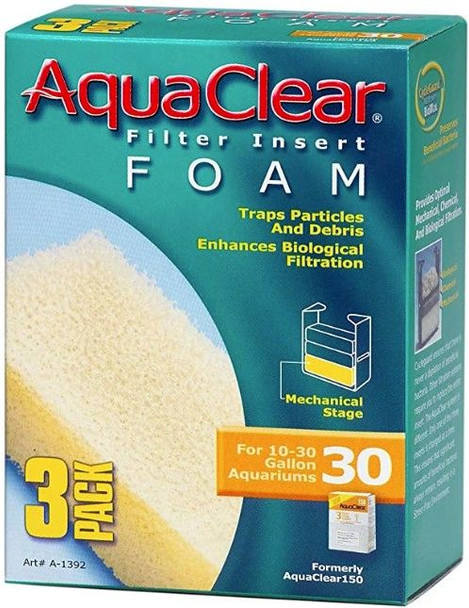 Aquaclear Filter Insert Foam Size 30 - 3 count