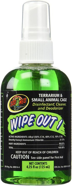 Zoo Med Wipe Out 1 - Small Animal & Reptile Terrarium Cleaner 4.25 oz