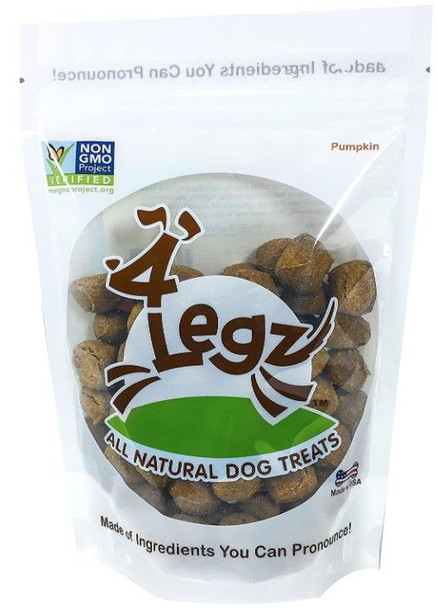 4Legz Organic Pumpkin Crunchy Dog Cookies 7 oz
