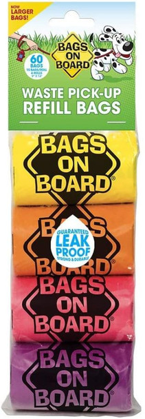 Bags on Board Colored Waste Pick-Up Bags  60 count