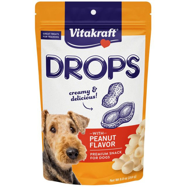 VitaKraft Drops with Peanut Dog Treats 8.8 oz