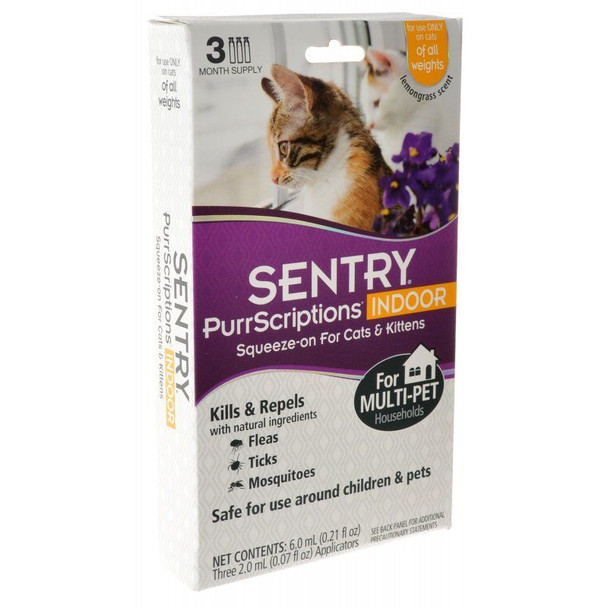 Sentry PurrScriptions Indoor Squeeze-On for Cats & Kittens 3 Count