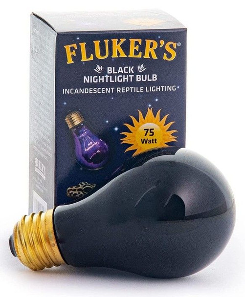 Flukers Black Nightlight Incandescent Bulb 75 Watt