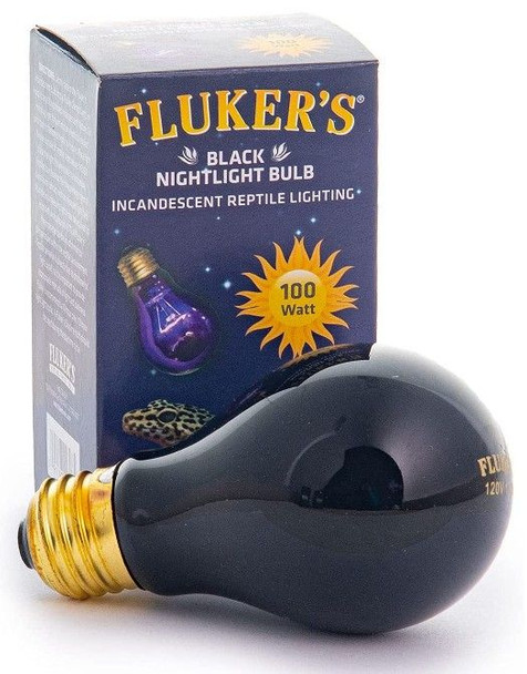 Flukers Black Nightlight Incandescent Bulb 100 Watt