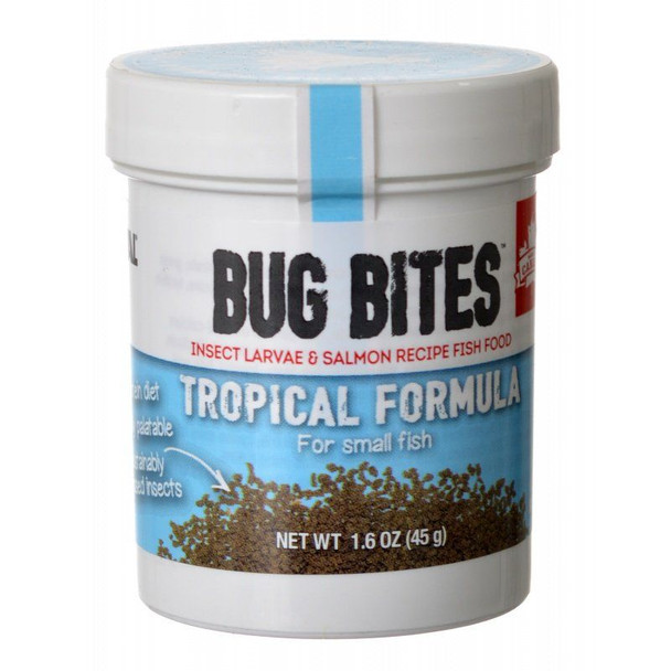 Fluval Bug Bites Tropical Formula Granules for Small Fish 1.59 oz
