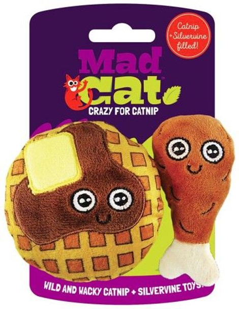 Mad Cat Chicken and Waffles Cat Toy Set 2 count