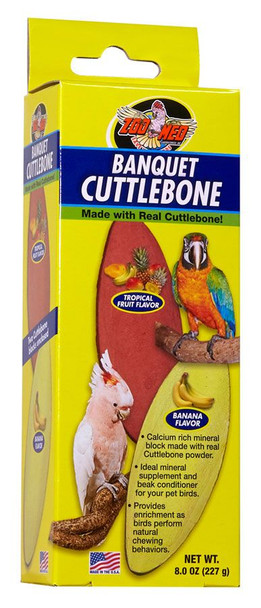 Zoo Med Banquet Cuttlebone - Tropical Fruit & Banana Flavor Large - 2 Pack - (8 oz)