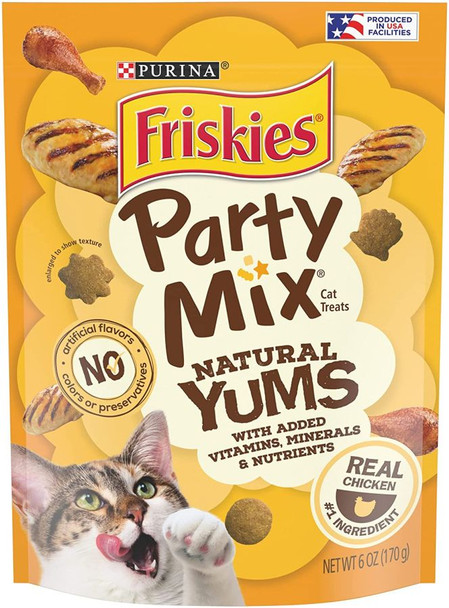 Friskies Party Mix Cat Treats Natural Yums With Real Chicken 6 oz
