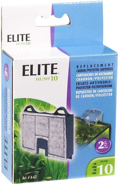 Elite Hush 10 Replacement Carbon / Polyester Cartridges 2 count