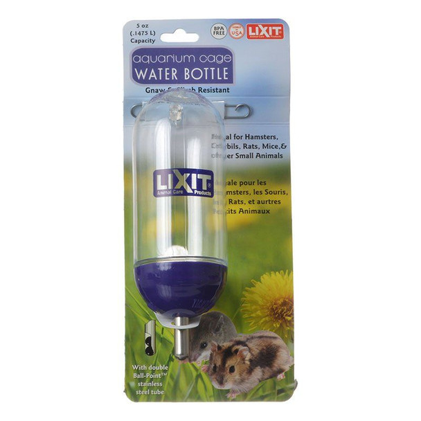 Lixit Aquarium Cage Water Bottle Clear 5 oz