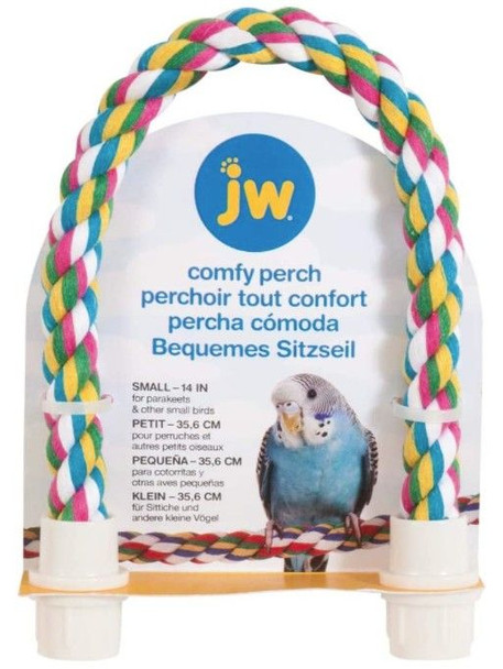 JW Pet Flexible Multi-Color Comfy Rope Perch 14 Small 1 count