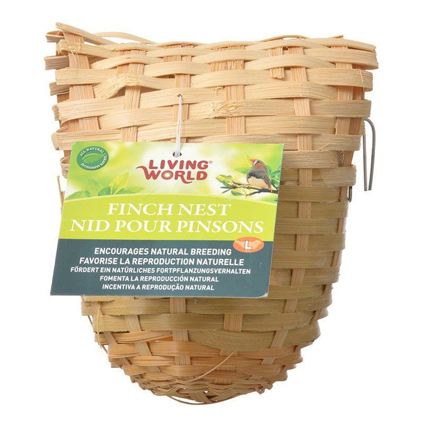 Living World Bamboo Finch Nest Large (6 Long x 5 Wide)