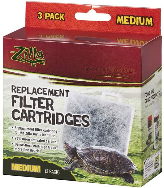 Zilla Replacement Filter Cartridges Medium - 3 count