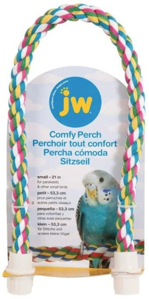 JW Pet Flexible Multi-Color Comfy Rope Perch 21 Small 1 count