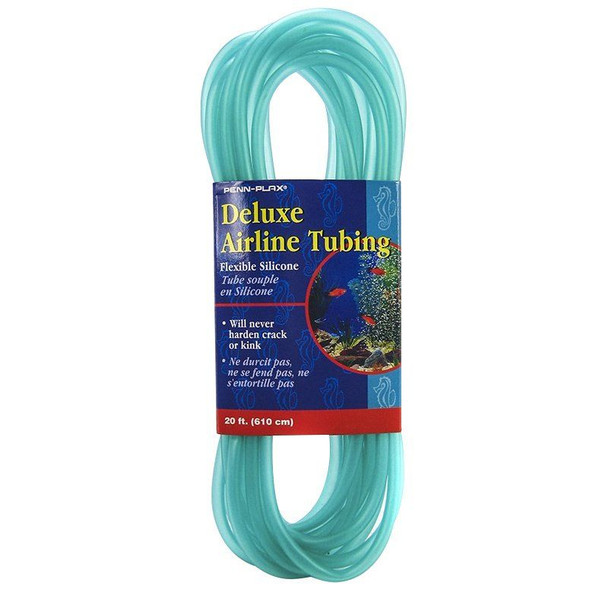 Penn Plax Delux Airline Tubing - Silicone 20' Long x 3/16 Diameter