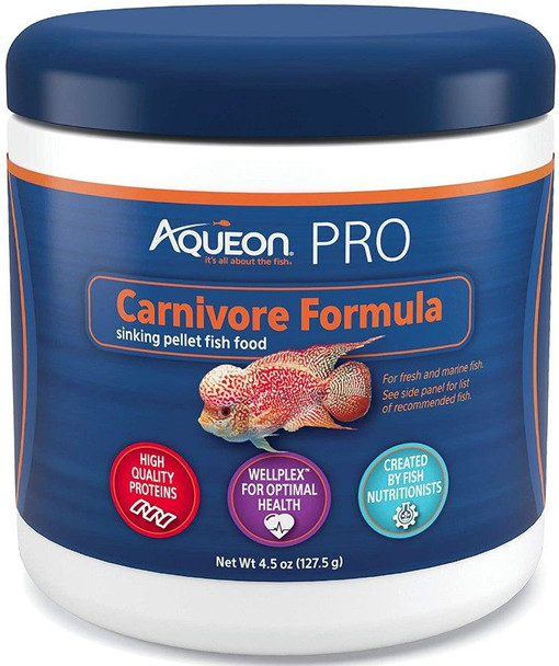 Aqueon Pro Carnivore Formula Pellet Food  4.3 oz