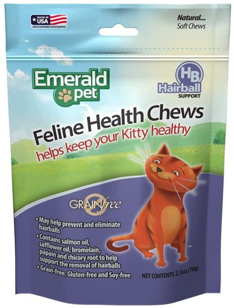 Emerald Pet Feline Health Chews Hairball Support 2.5 oz