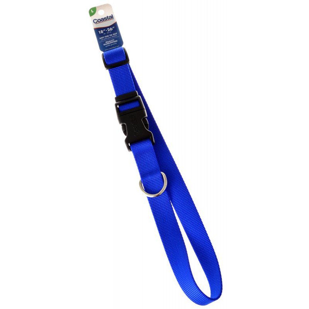 Tuff Collar Nylon Adjustable Collar - Blue 18-26 Long x 1 Wide