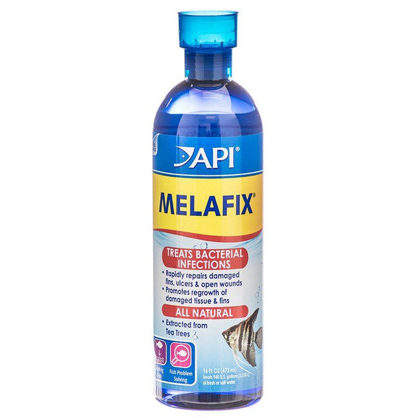 API MelaFix Antibacterial Fish Remedy 16 oz Bottle (Treats 948 Gallons)