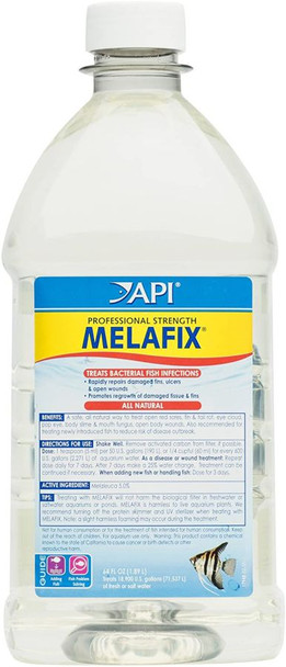 API MelaFix Antibacterial Fish Remedy 64 oz Bottle (Treats 18,900 Gallons)