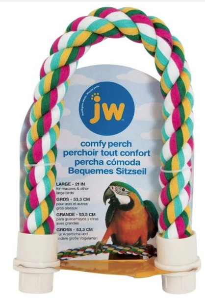 JW Pet Flexible Multi-Color Comfy Rope Perch 21 Large 1 count