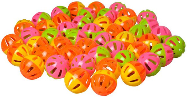 AE Cage Company Happy Beaks Small Round Rattle Ball Bird Toy  48 count