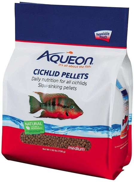 Aqueon Medium Cichlid Food Pellets 25 oz