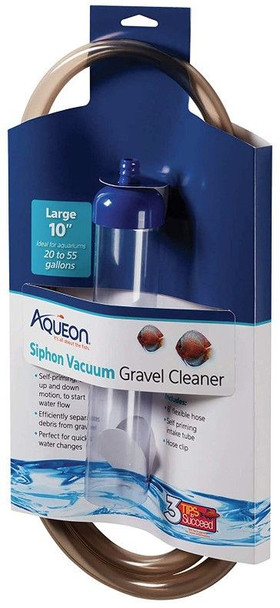 Aqueon Siphon Vacuum Gravel Cleaner Large - 10 Tube with 6' Hose - (Aquariums 20-55 Gallons)