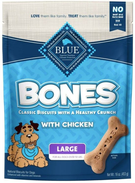 Blue Buffalo Classic Bone Biscuits with Chicken Large 16 oz