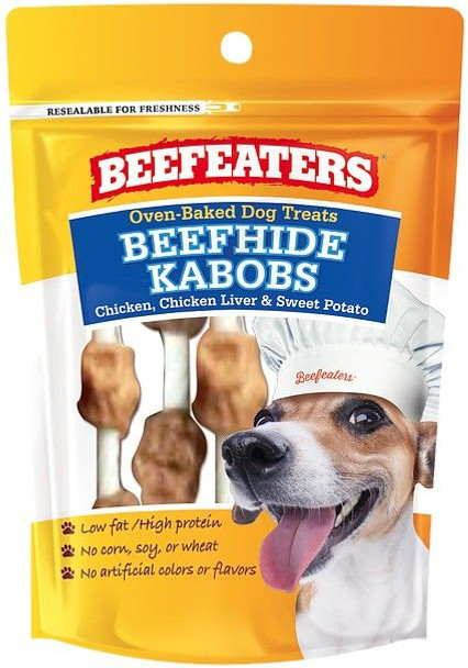 Beefeaters Oven Baked Beefhide Kabobs Dog Treat 28 oz