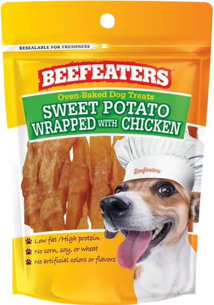 Beefeaters Oven Baked Sweet Potato Wrapped with Chicken Dog Treat 12 oz