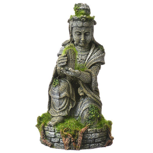 Exotic Environments Ancient Buddha Statue with Moss Aquarium Ornament 4L x 3.75W x 7H