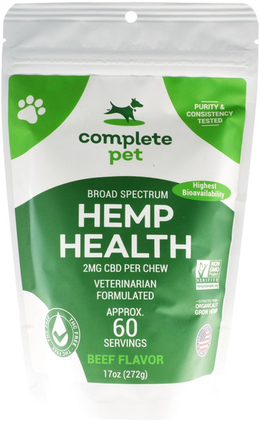 Complete Pet Hemp Health CBD Dog Chews 60 count