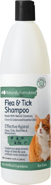 Miracle Care Natural Flea & Tick Shampoo for Cats 16 oz