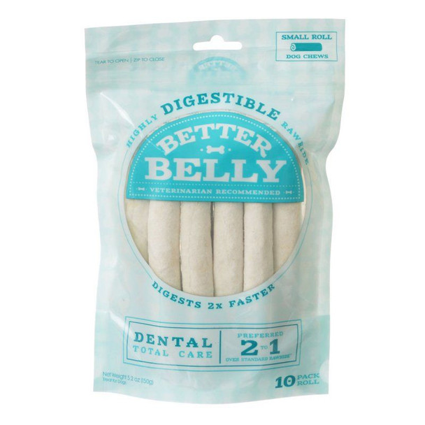 Better Belly Rawhide Dental Rolls - Small 10 Count