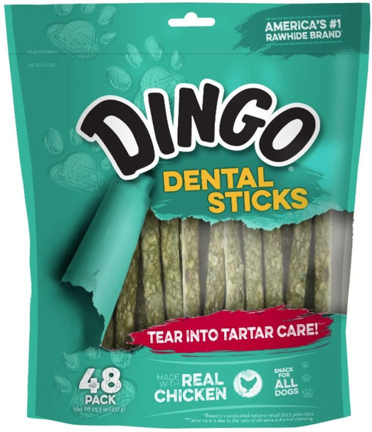 Dingo Dental Sticks for Tartar Control 48 Pack
