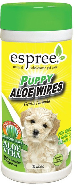 Espree Puppy Aloe Wipes 50 Count