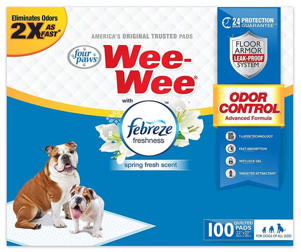 Four Paws Wee-Wee Pads - Febreze Freshness 100 Count